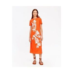 NWOT Tanya Taylor Mallorie T-Shirt Maxi Dress Tigerlily Pattern Organic Cotton X